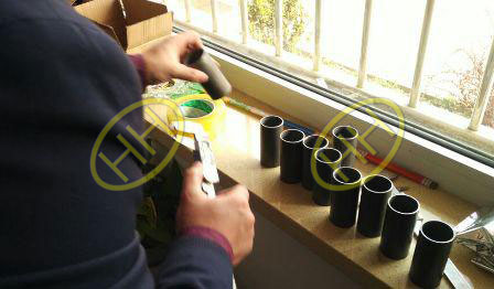 GPC inspector check the dimensions of the precision tube in HAIHAO