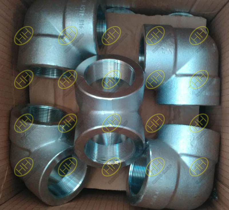 Stainless steel forged threaded elbow A182 F316 90 degree