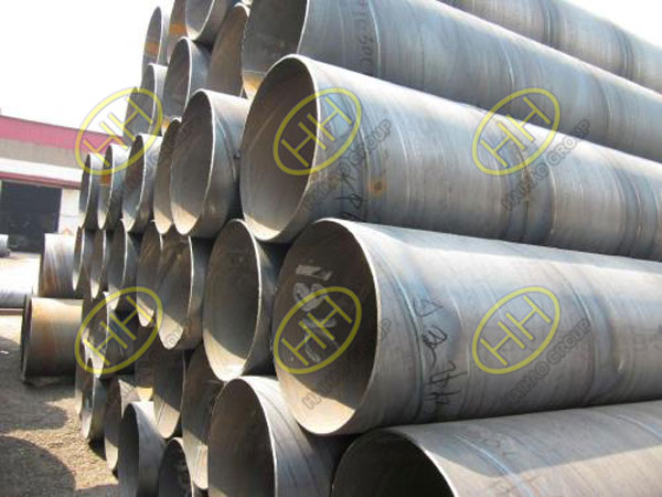 Spiral welded steel pipe production process