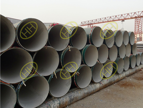 How does cement mortar lining protect steel water pipe