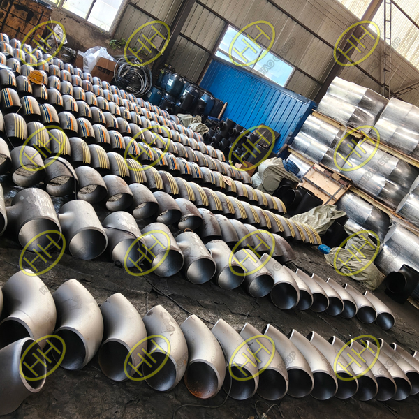Haihao Group carbon steel elbows, tees, and reducers packed for shipment to Australia